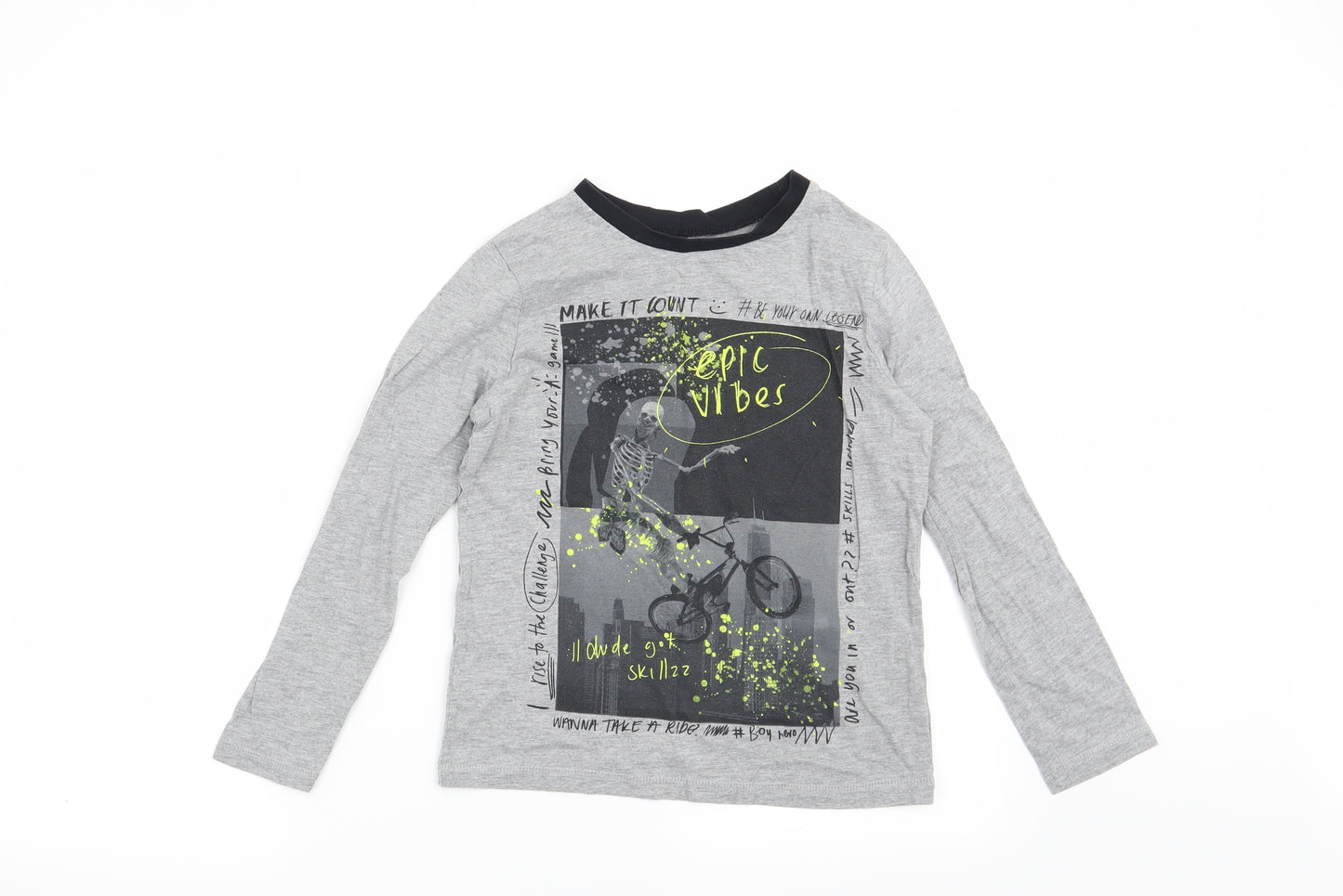 George Boys Grey   Basic T-Shirt Size 9-10 Years  - Epic Vibes