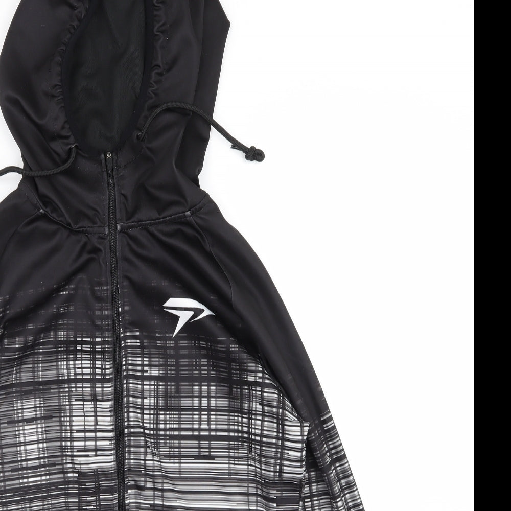 Physiq Mens Black Striped  Jacket  Size S