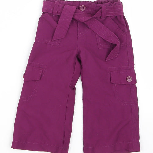Earlydays Girls Purple   Cargo Trousers Size 6-9 Months