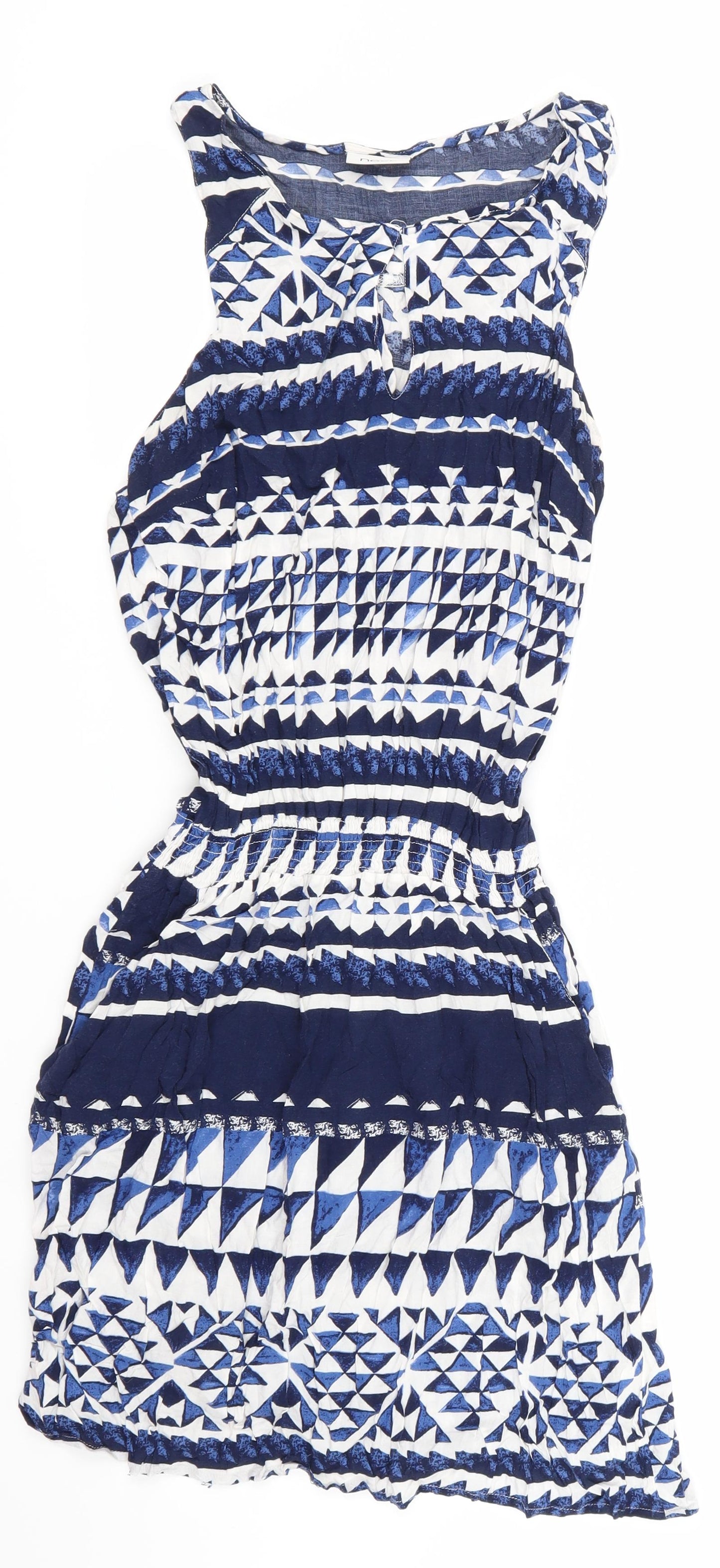 NEXT Womens Blue Argyle/Diamond  Skater Dress  Size 12