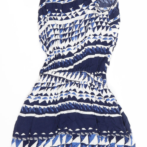 NEXT Womens Blue Argyle/Diamond  Skater Dress  Size 12