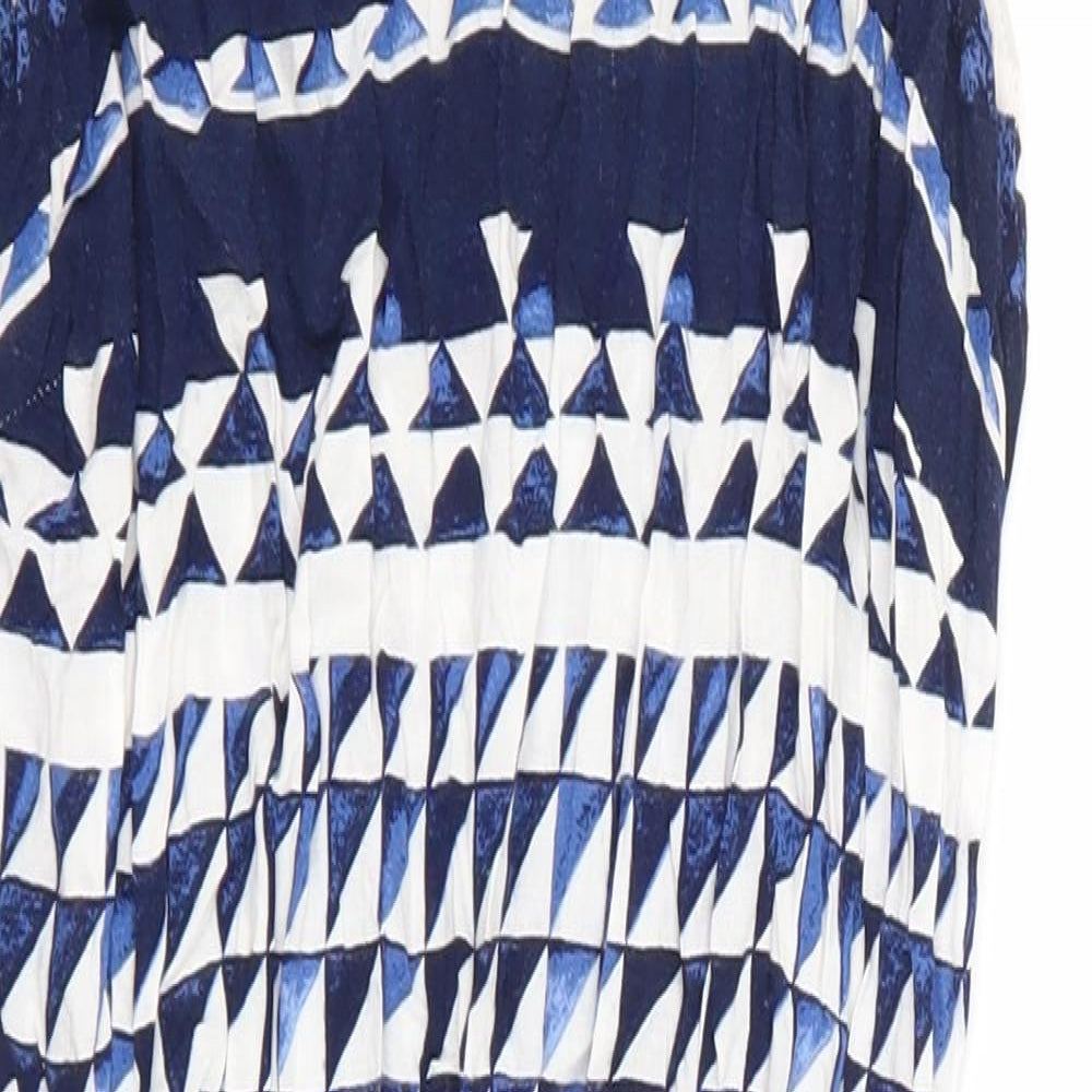 NEXT Womens Blue Argyle/Diamond  Skater Dress  Size 12