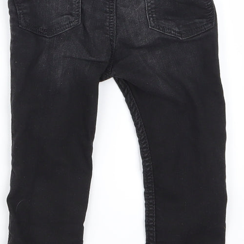 H&M  Girls Black   Cargo Jeans Size 12-18 Months