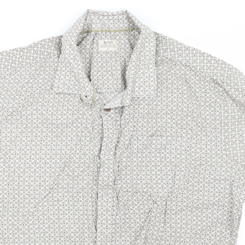 ACW85 Mens Beige Check   Button-Up Size XL