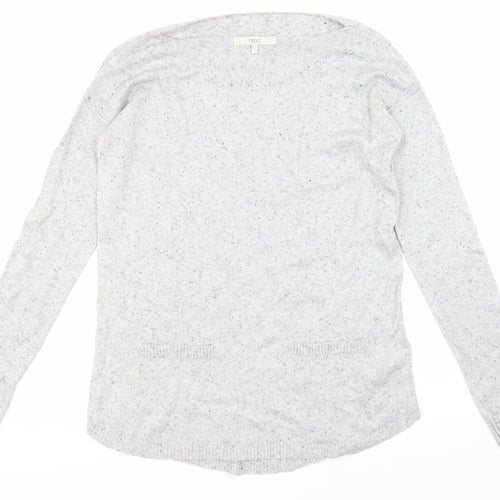 NEXT Womens Grey   Henley Sweatshirt Size 8