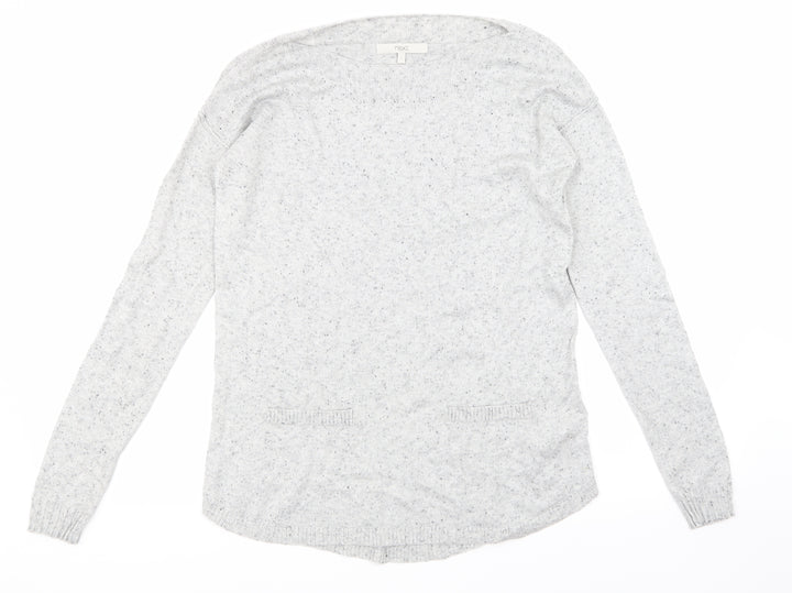 NEXT Womens Grey   Henley Sweatshirt Size 8