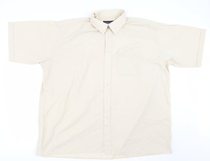 Double TWO Mens Beige    Button-Up Size XL