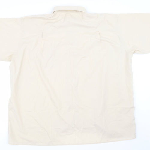 Double TWO Mens Beige    Button-Up Size XL