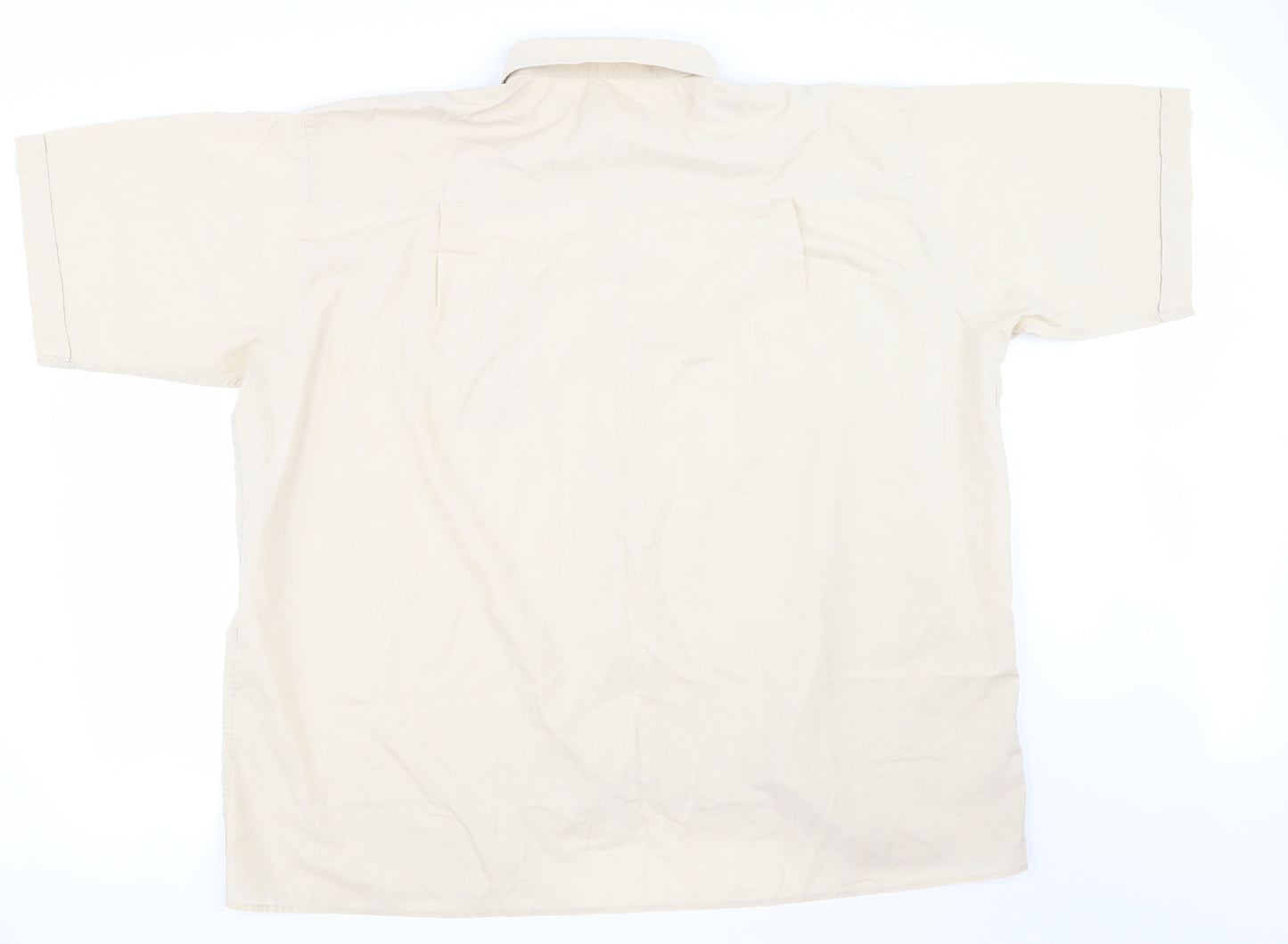Double TWO Mens Beige    Button-Up Size XL