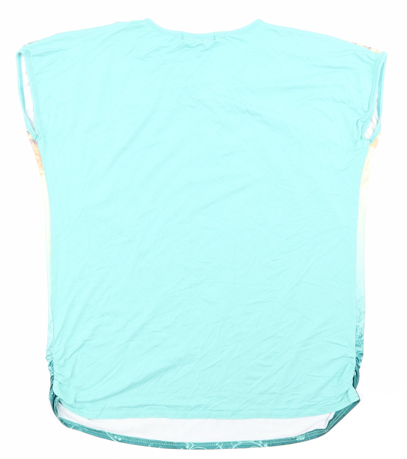 Just Elegance Womens Green Animal Print  Basic T-Shirt Size S