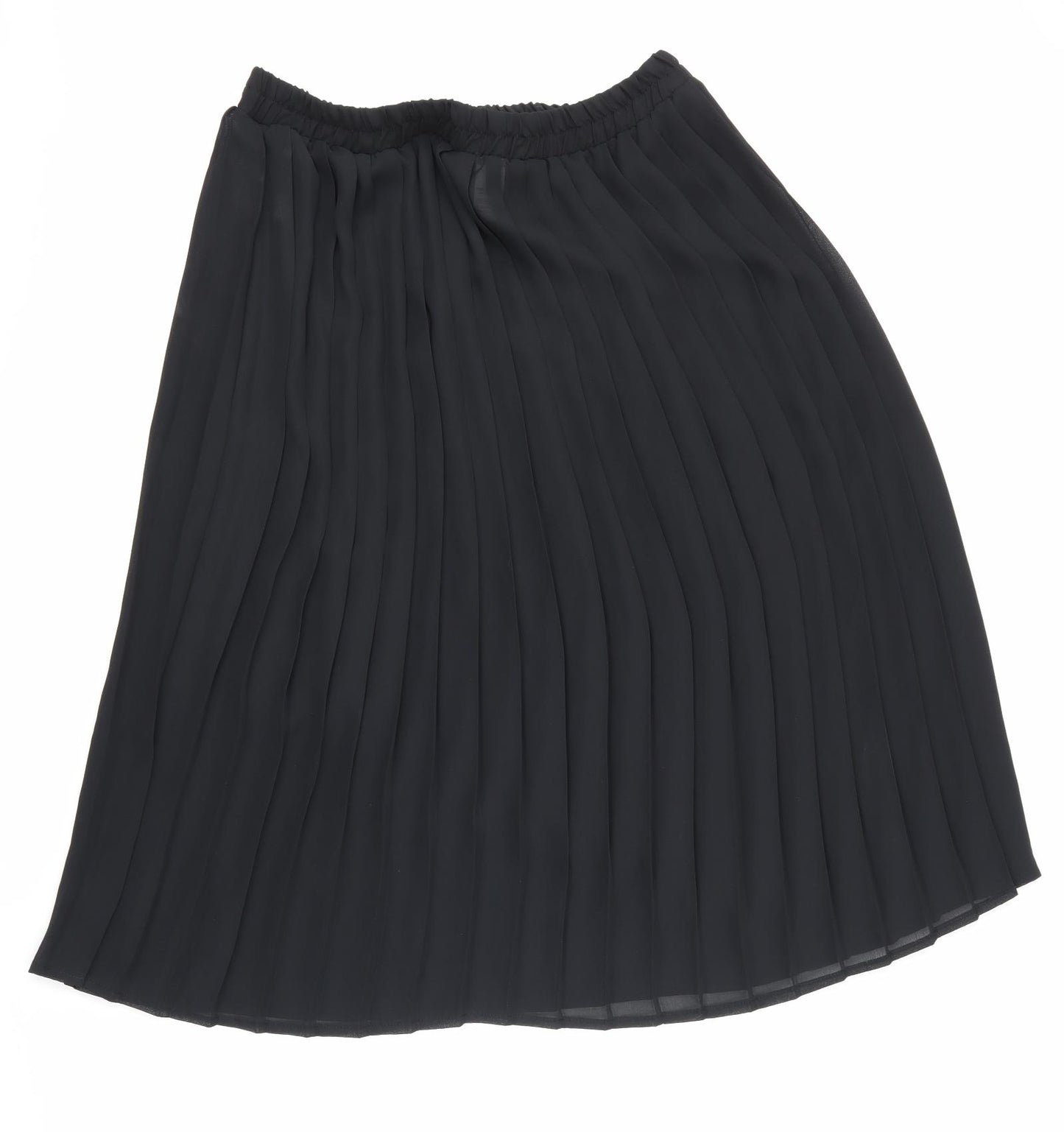 Etam Womens Black  Mesh Pleated Skirt Size 18