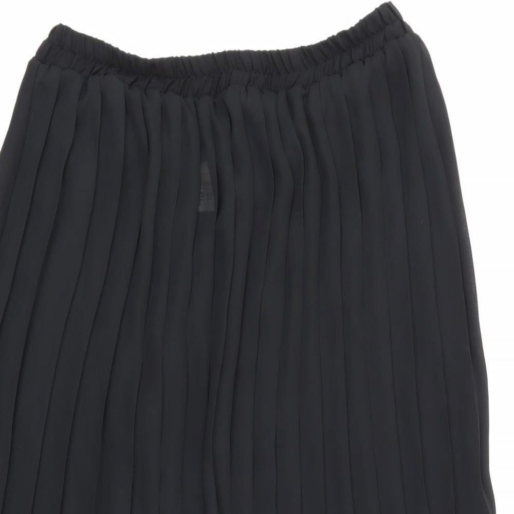 Etam Womens Black  Mesh Pleated Skirt Size 18