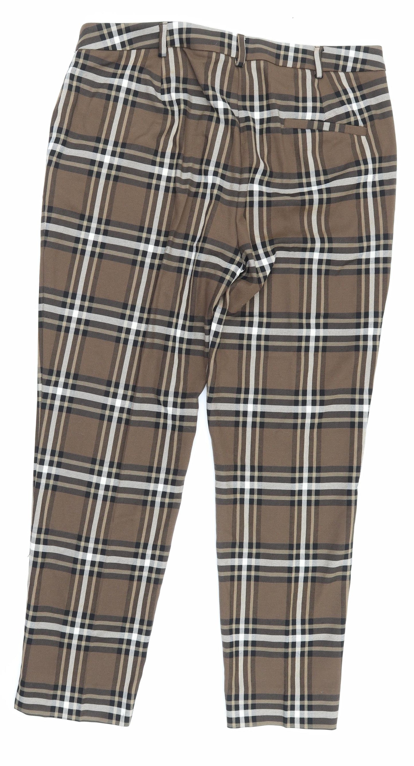 the mia Womens Brown Check  Trousers  Size 14