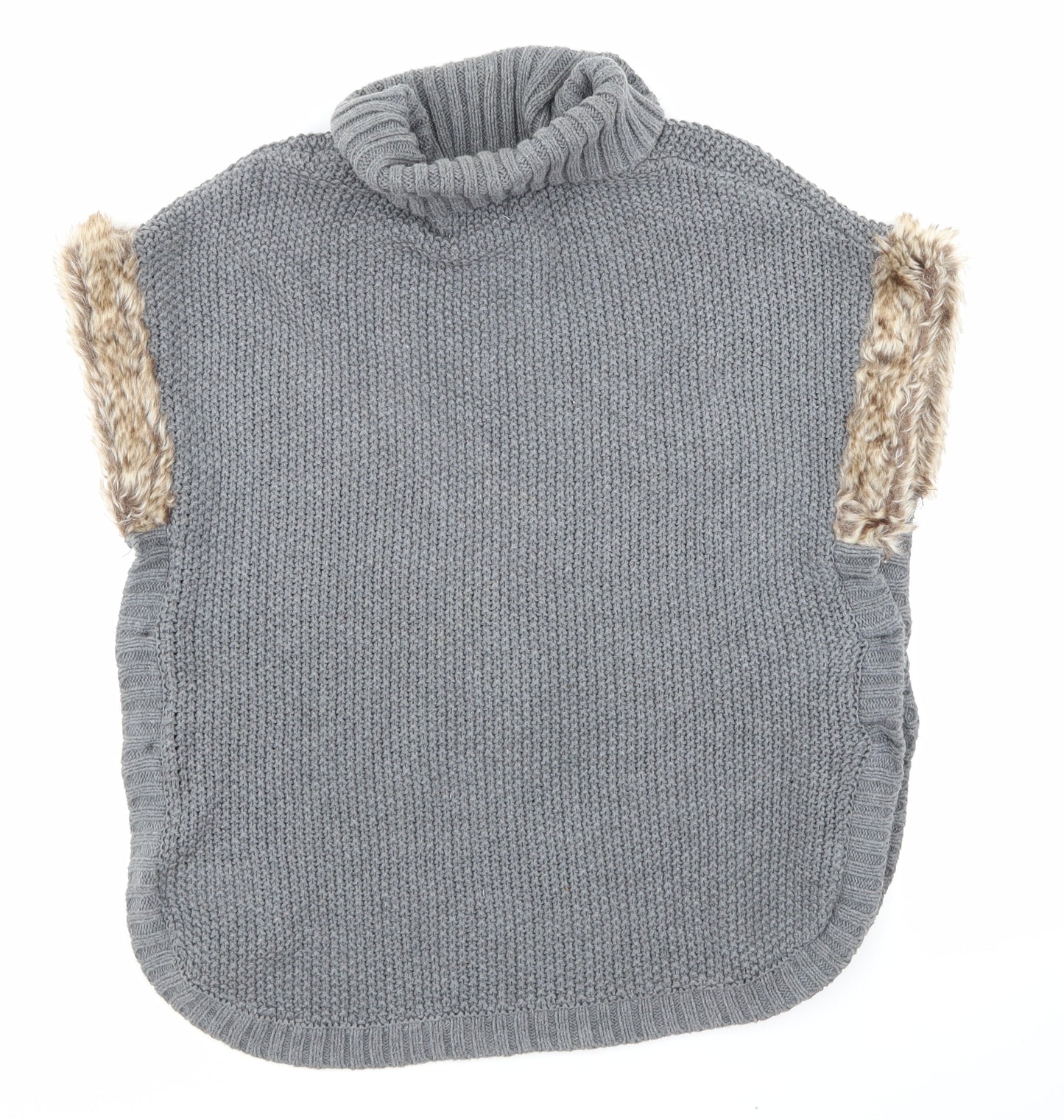 Aspen Girls Grey   Jacket Poncho Size 10-11 Years