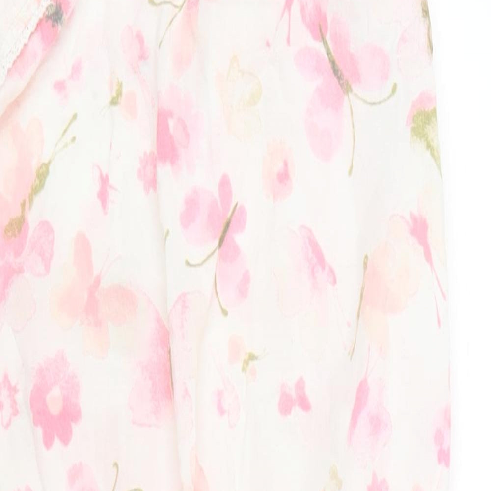 NEXT Girls Pink Floral  Playsuit One-Piece Size 10 Years