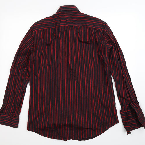 Gabriel Moon Mens Multicoloured Striped   Dress Shirt Size L