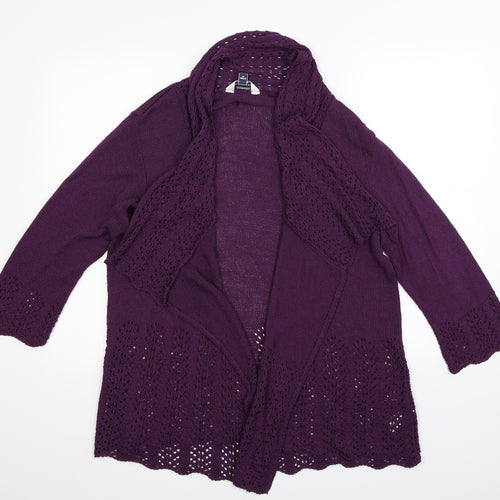 Nightingales Womens Purple  Knit Cardigan Jumper Size 22