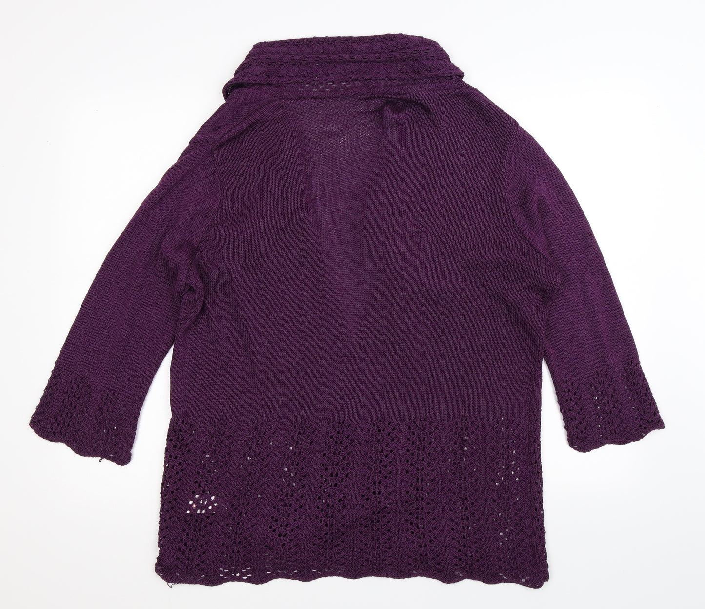 Nightingales Womens Purple  Knit Cardigan Jumper Size 22