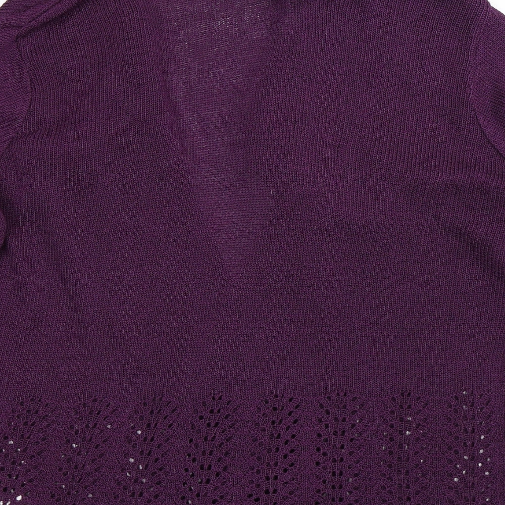Nightingales Womens Purple  Knit Cardigan Jumper Size 22