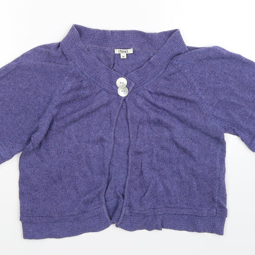 Text Womens Purple  Knit Cardigan Jumper Size M
