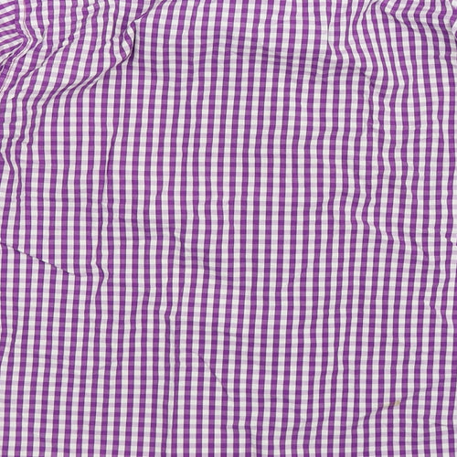 American Eagle Outfitters Mens Purple Check   Button-Up Size L