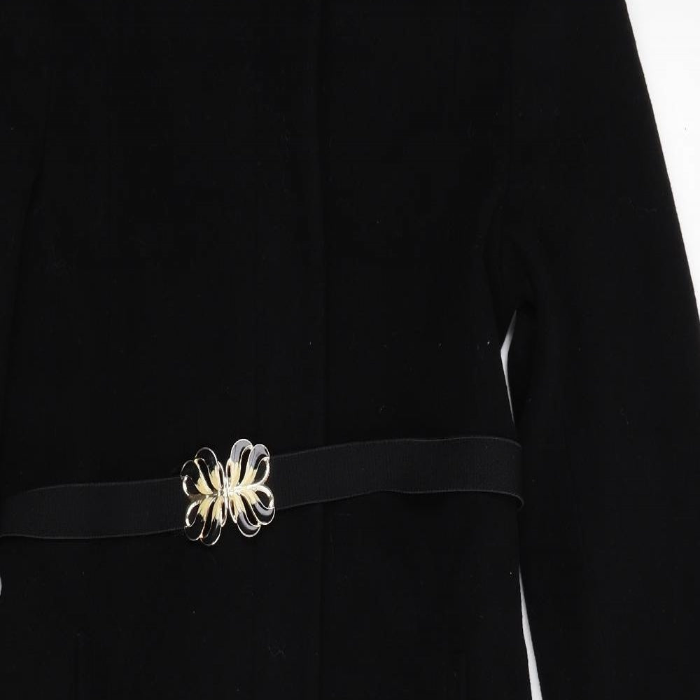 Gianfranco Corneli Womens Black   Overcoat Coat Size 10