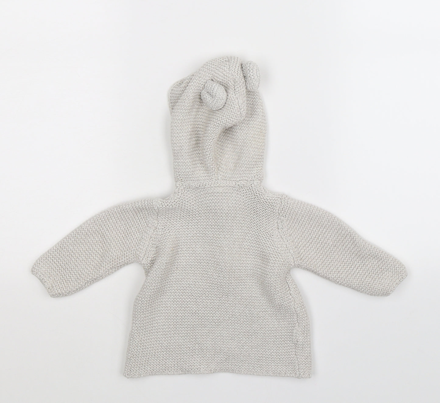 Fred & Flo Baby Grey  Knit Cardigan Jumper Size 0-3 Months