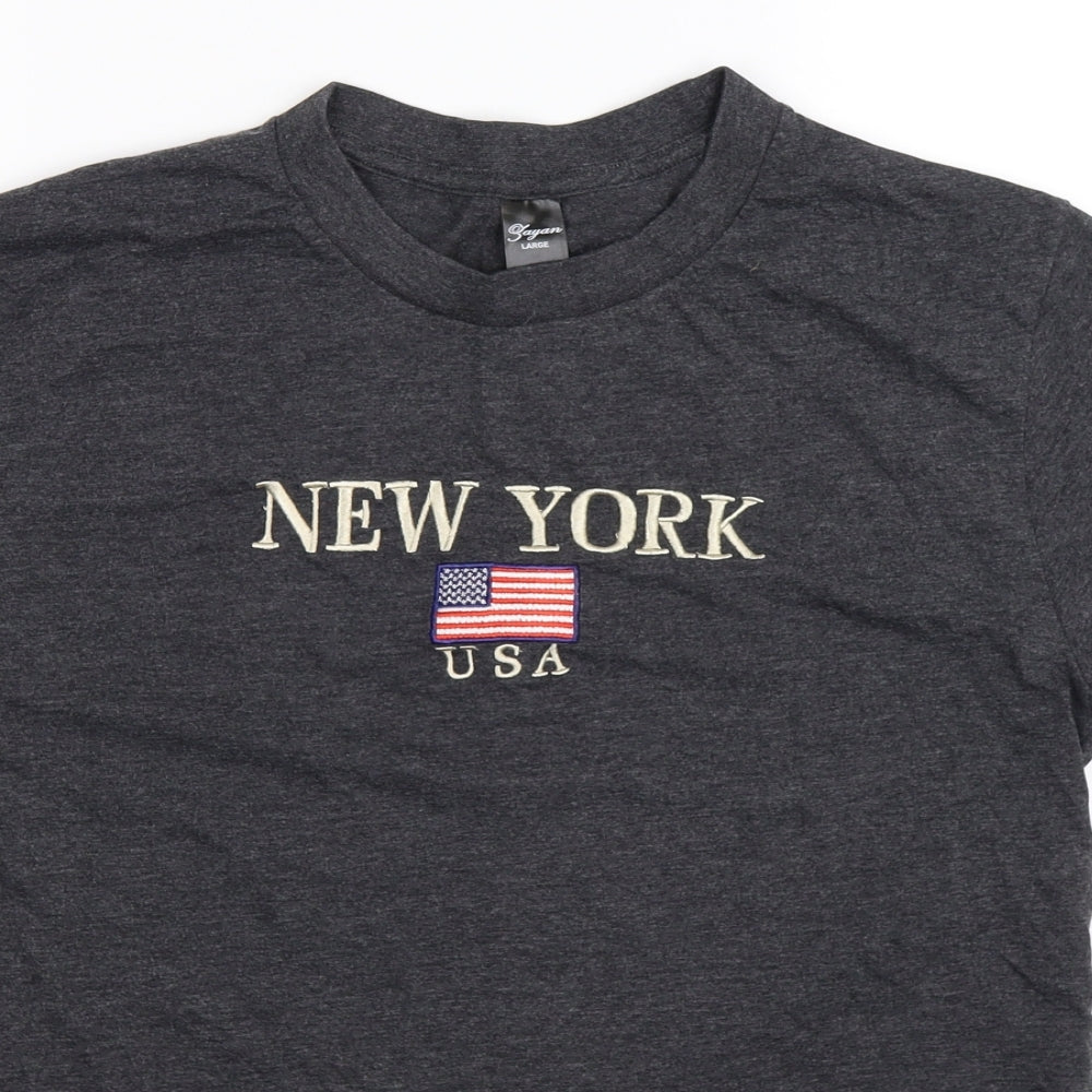 Preworn Mens Grey    T-Shirt Size L