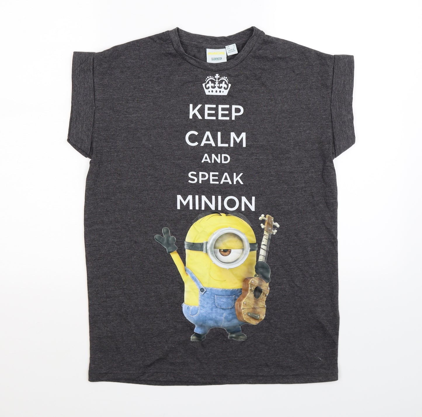 Atmosphere Womens Grey   Basic T-Shirt Size 6  - Minions