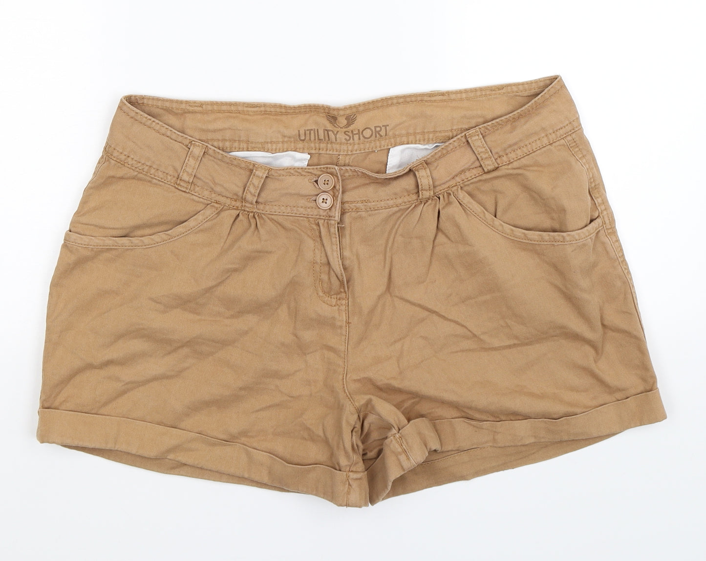 Preworn Womens Beige   Hot Pants Shorts Size 12