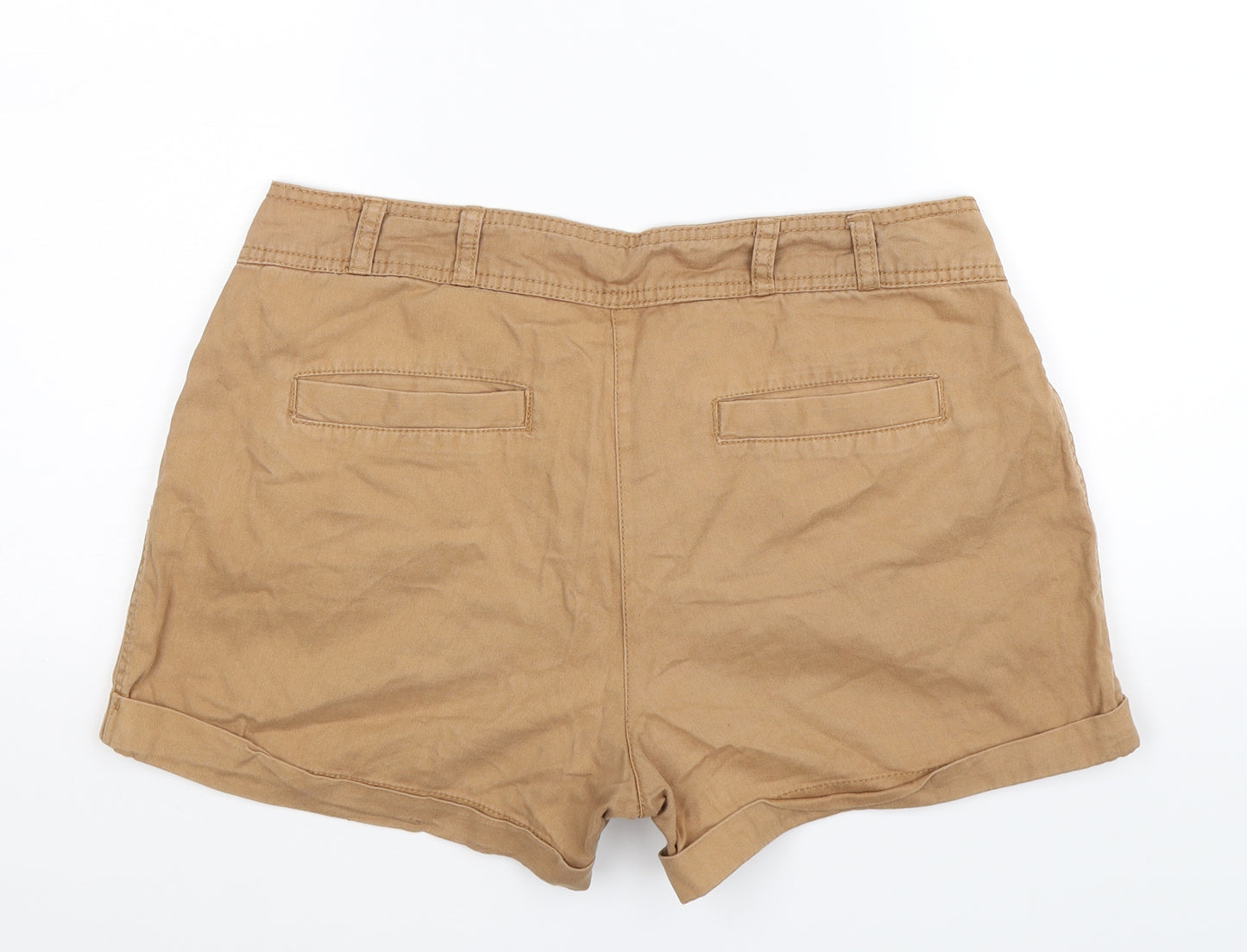 Preworn Womens Beige   Hot Pants Shorts Size 12