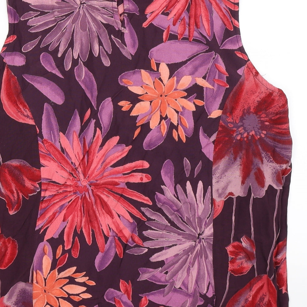 Melrose Womens Multicoloured Floral  Basic T-Shirt Size L