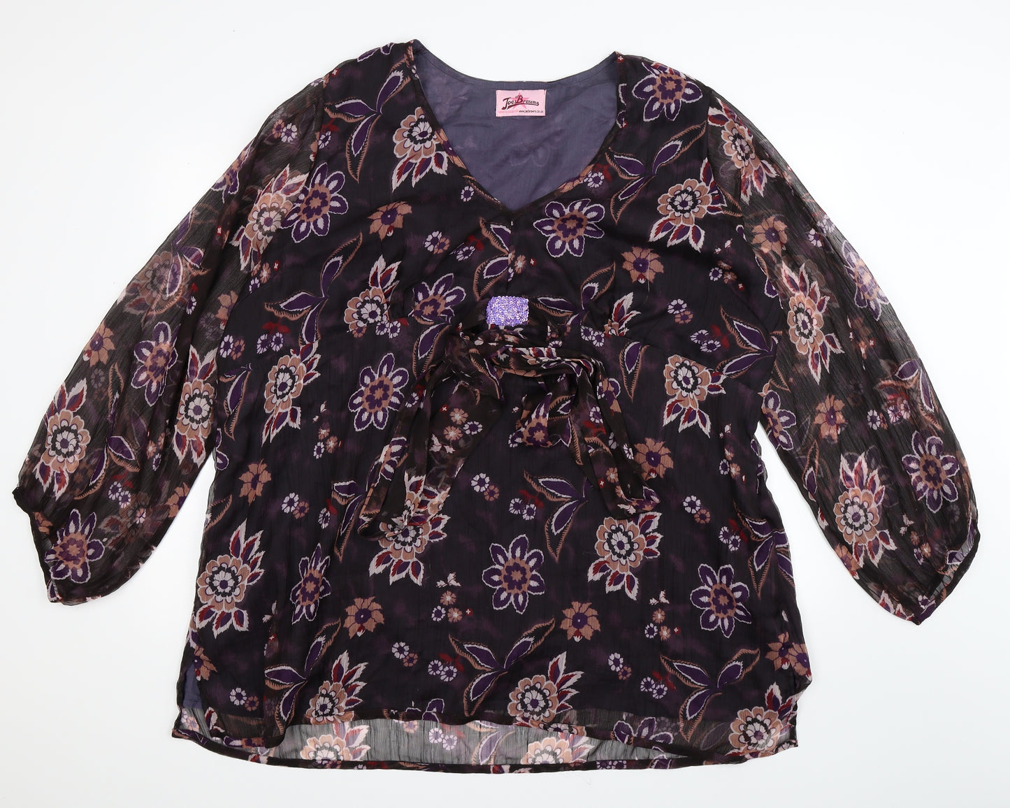 Joe Browns Womens Multicoloured Floral  Basic Blouse Size 28