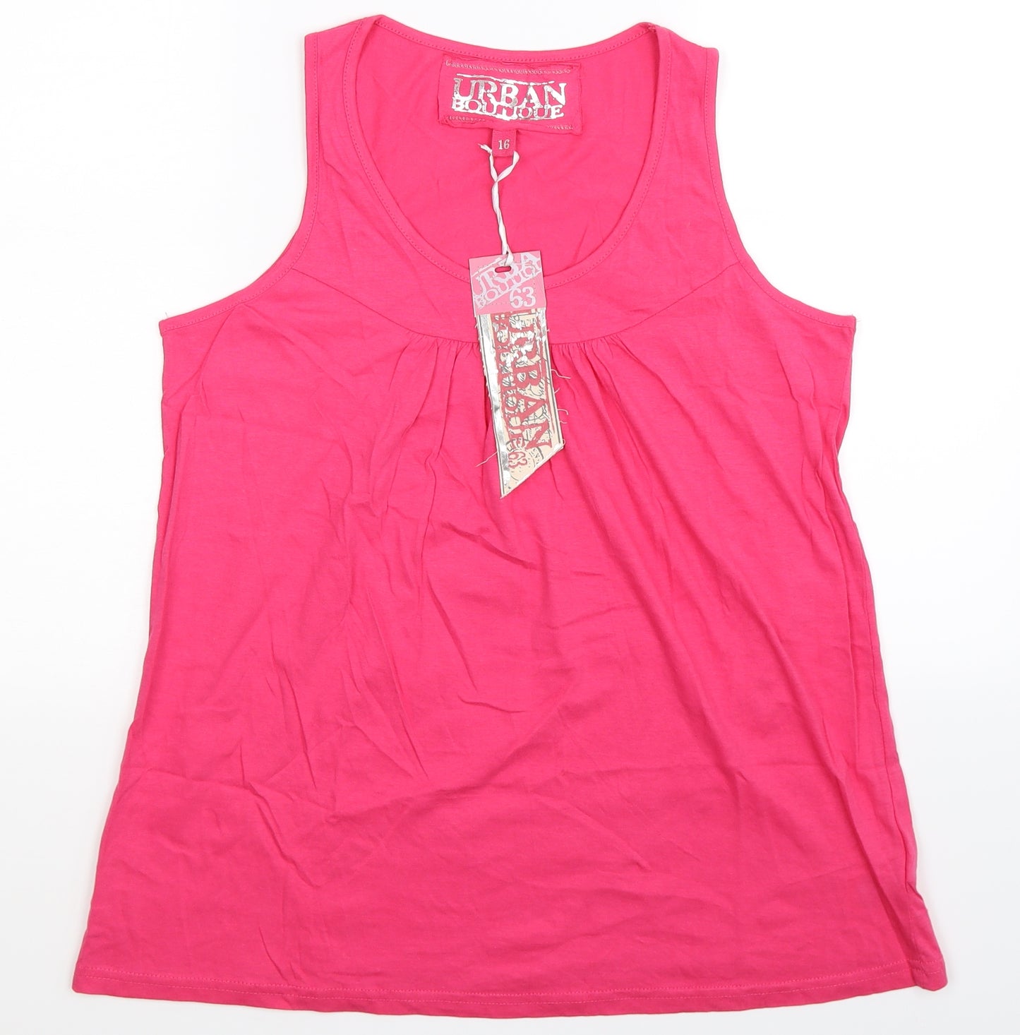 Urban Boutique Womens Pink   Basic Tank Size 16