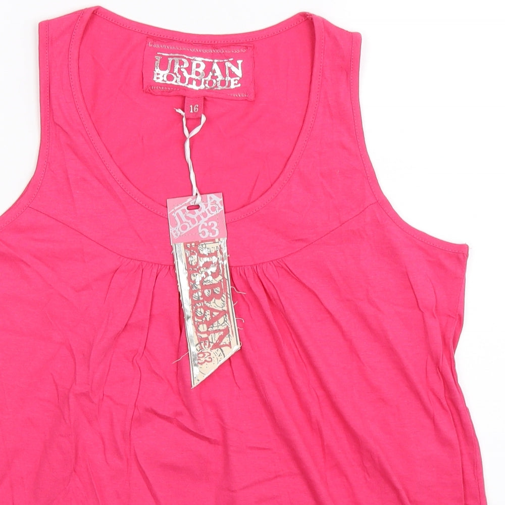 Urban Boutique Womens Pink   Basic Tank Size 16