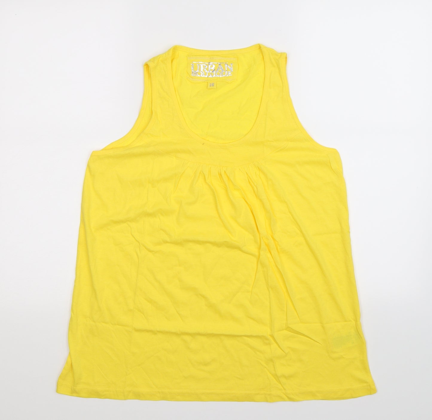 Urban Boutique Womens Yellow   Basic Tank Size 16