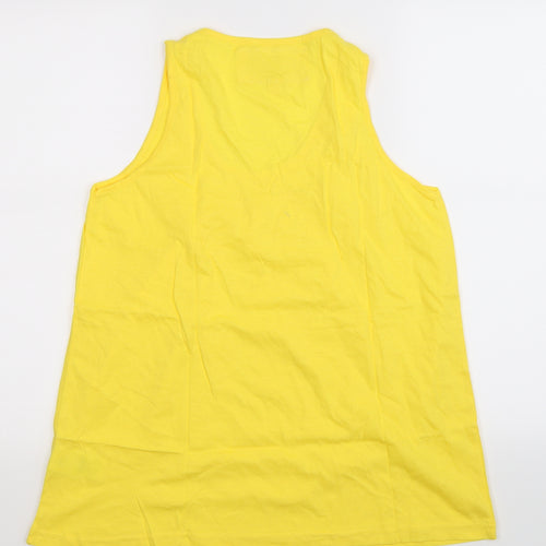 Urban Boutique Womens Yellow   Basic Tank Size 16