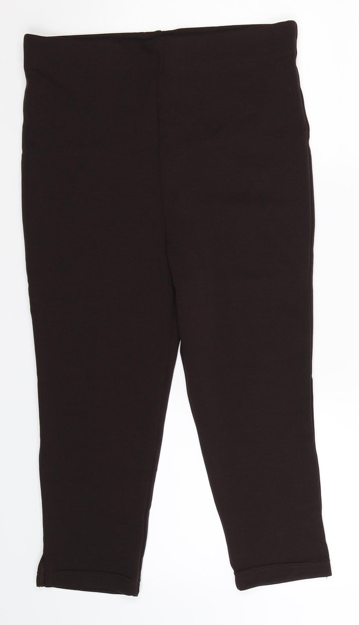 Ice Cube Womens Brown Cropped Leggings Size L L19 in