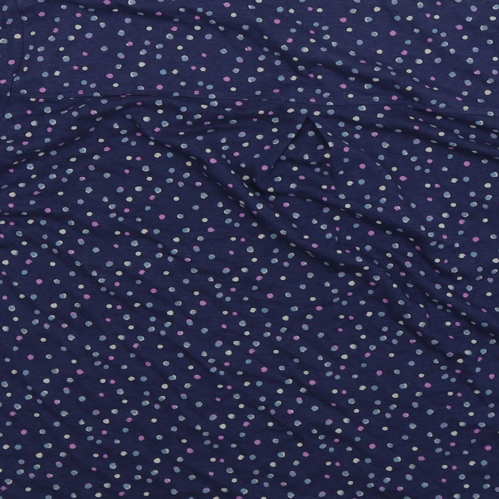 TU Womens Blue Polka Dot  Basic T-Shirt Size 24