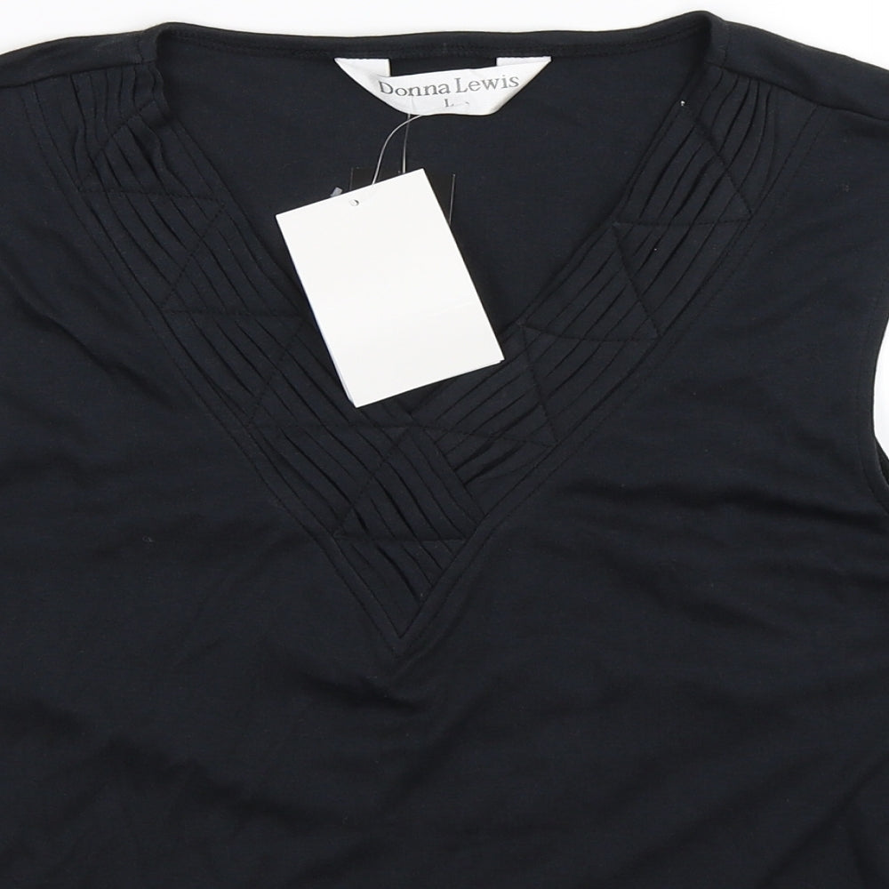 Donna Lewis Womens Blue   Basic Tank Size L