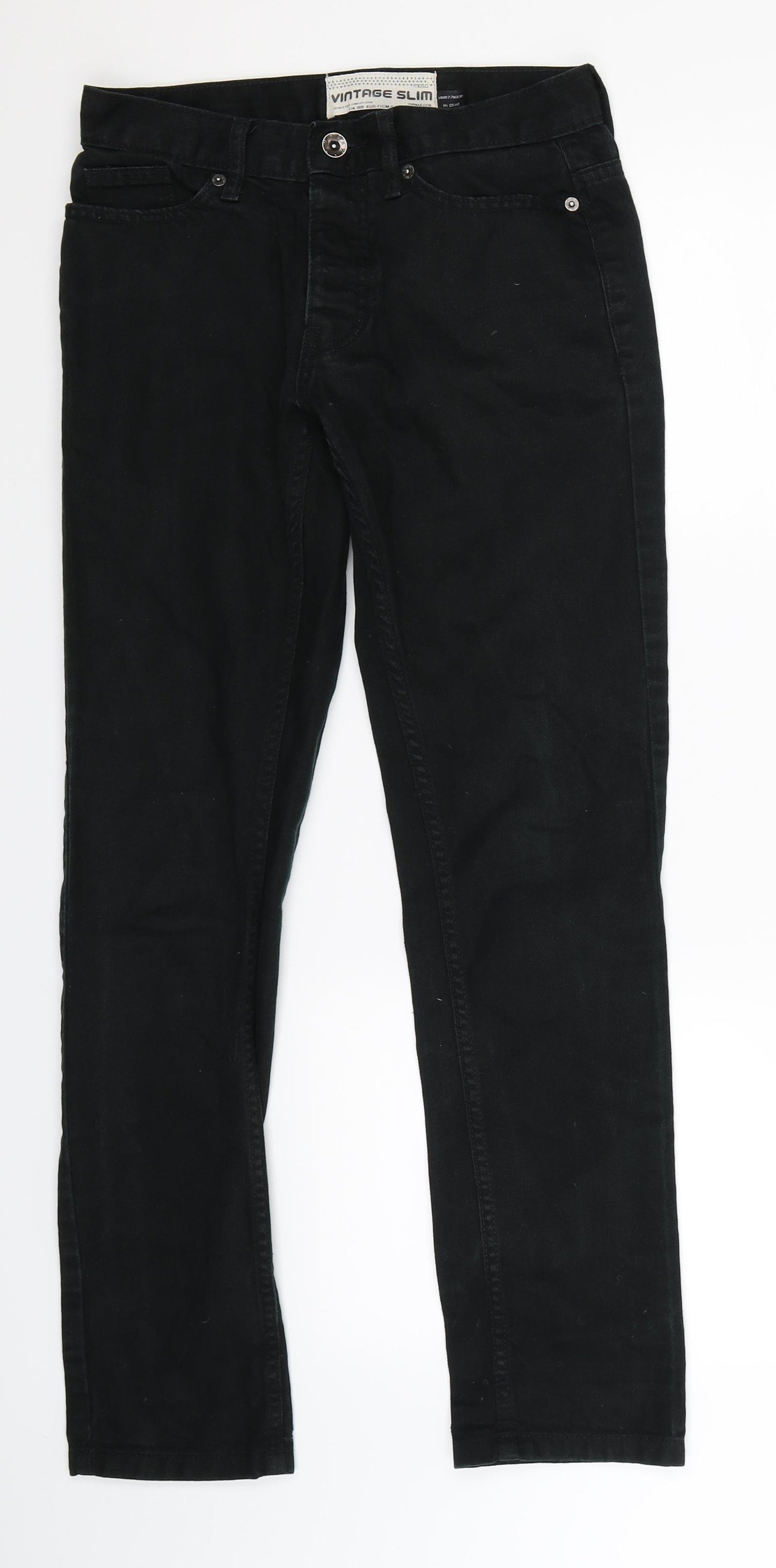 Topman Mens Black  Denim Skinny Jeans Size 28 L30 in