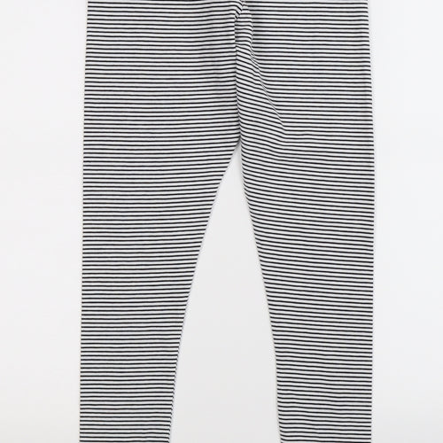 NEXT Girls White Striped  Jegging Trousers Size 11-12 Years - Leggings