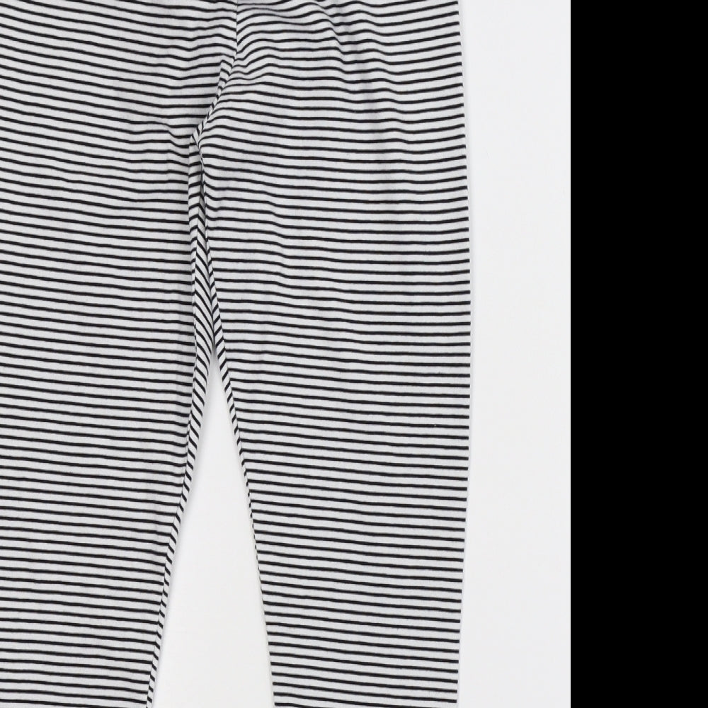 NEXT Girls White Striped  Jegging Trousers Size 11-12 Years - Leggings