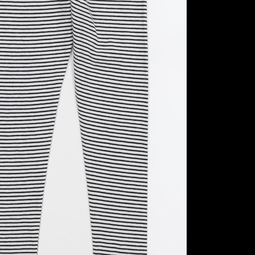 NEXT Girls White Striped  Jegging Trousers Size 11-12 Years - Leggings