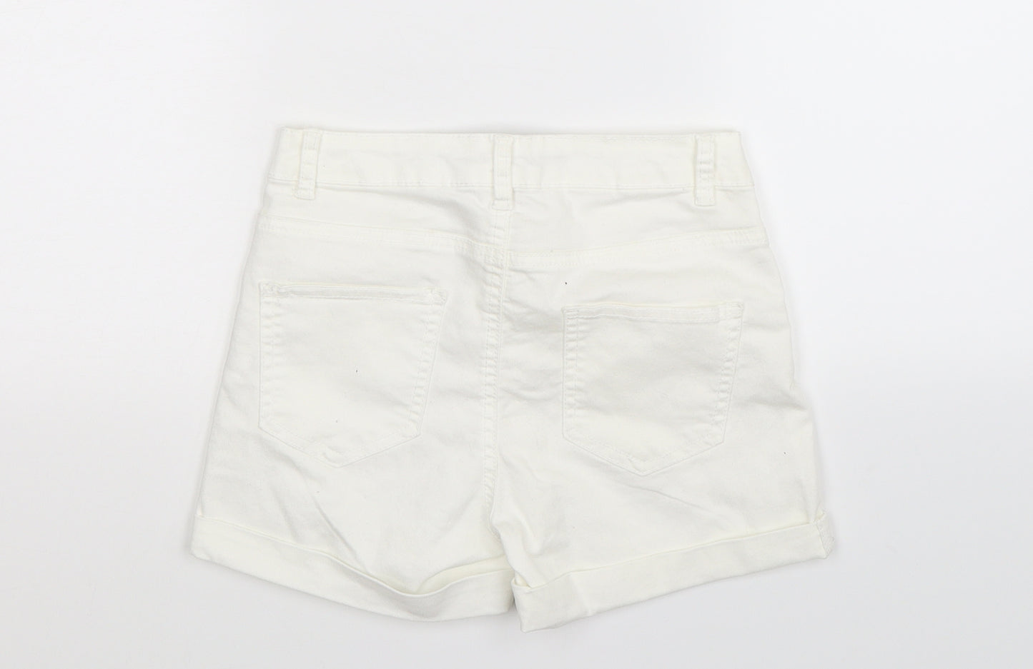 Denim Co Womens White  Denim Hot Pants Shorts Size 8