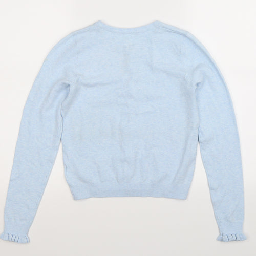 NEXT Girls Blue  Knit Cardigan Jumper Size 11 Years