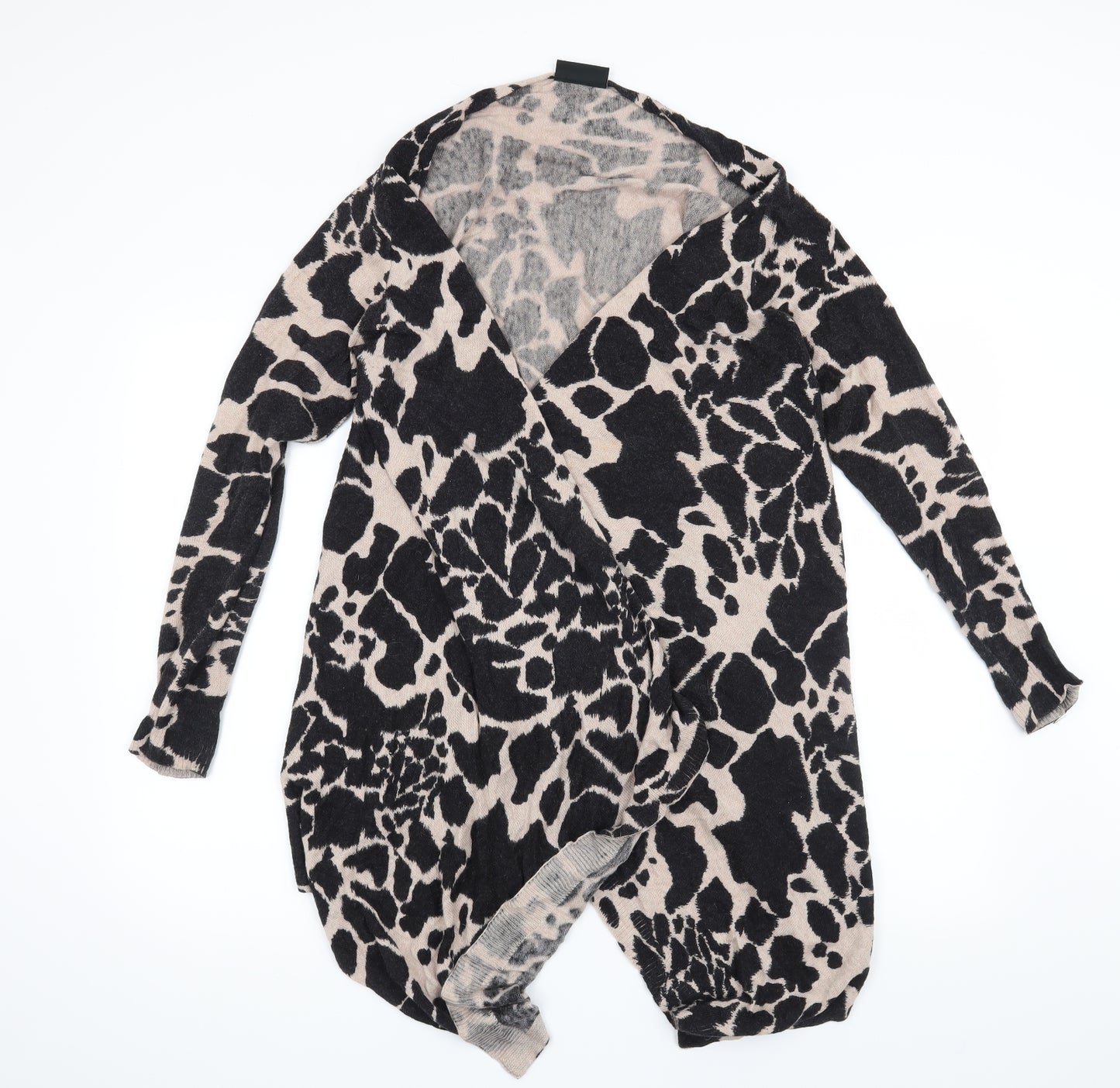 Wallis Womens Beige Animal Print  Cardigan Jumper Size M