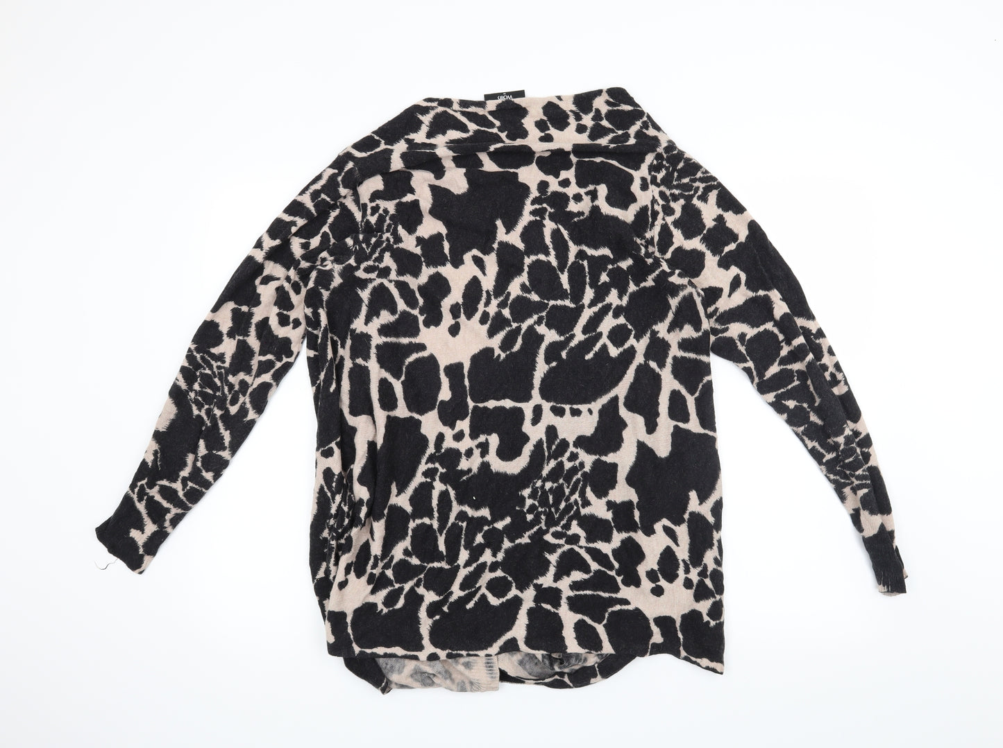 Wallis Womens Beige Animal Print  Cardigan Jumper Size M