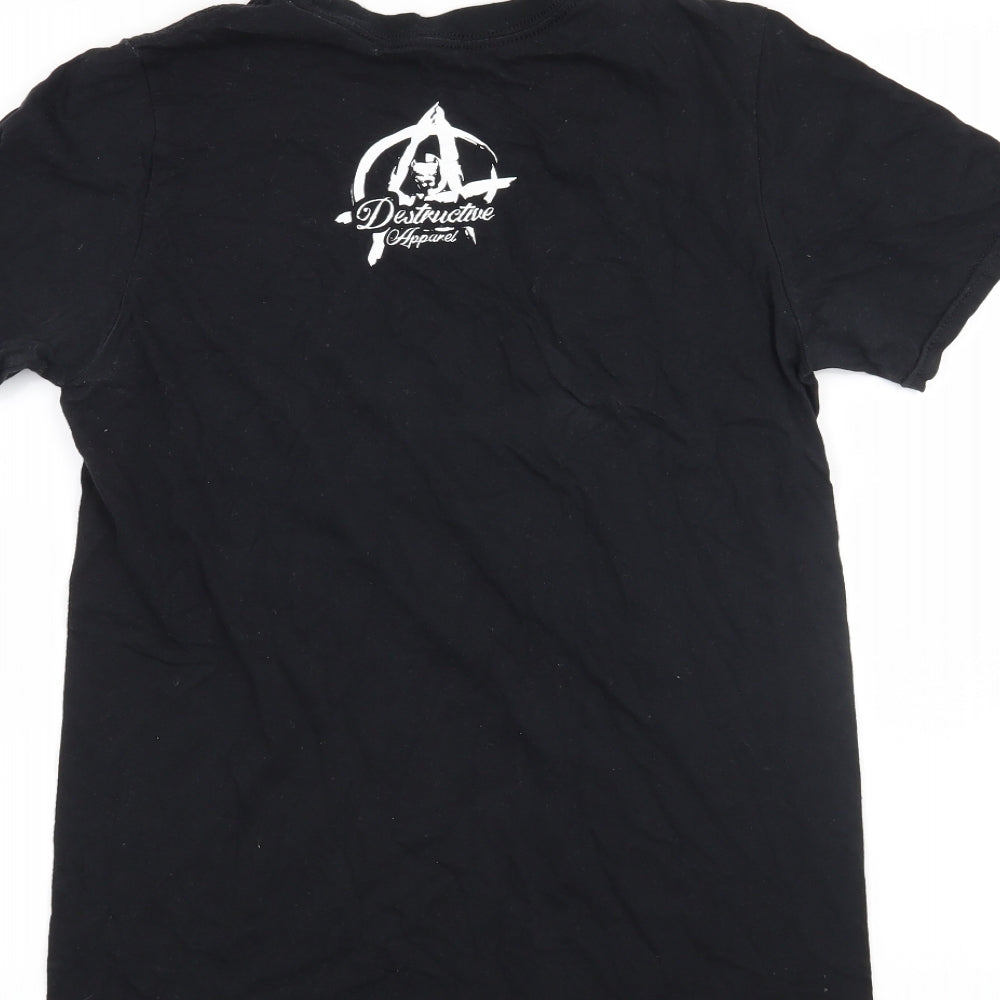 Destructive Apparel Mens Black    T-Shirt Size S