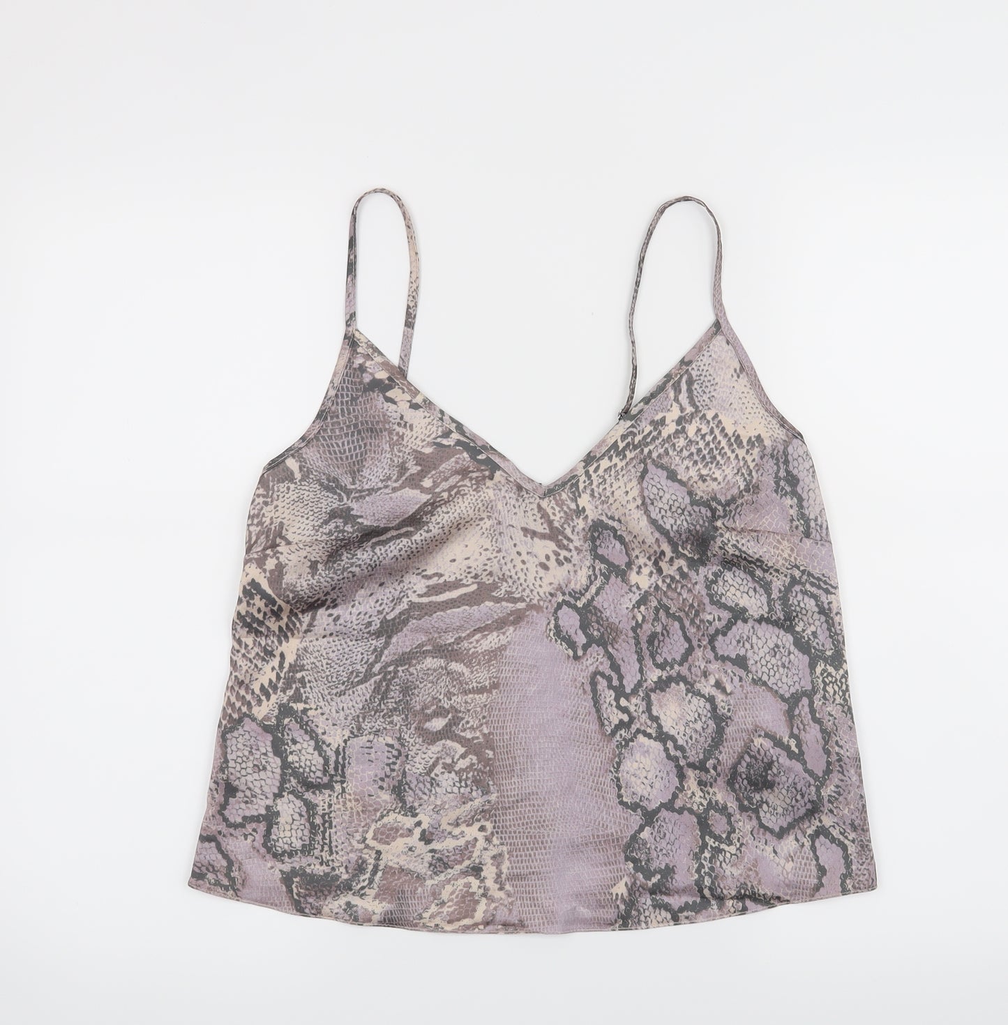 New Look Womens Purple Animal Print  Cropped Tank Size 8